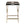 23.5x15.5x24 Brown MDF Tray Table with White Swan Motif and Iron Base