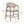 Wooden Frame Counter Stool with Rattan Back - Set of 2