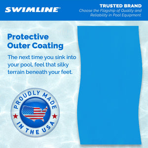 Swimline LI184820 18' Solid Blue Round Above Ground Swimming Pool Overlap Liner