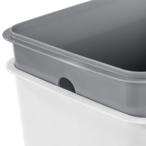 Sterilite 2.7 Gallon Rectangular Step On Trash Bin Wastebasket, White (2 Pack) - TRAPSKI