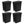 Sterilite 2.7 Gallon Rectangular Step On Trash Bin Wastebasket, Black (4 Pack)