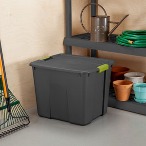 Sterilite 20 Gallon Stackable Plastic Storage Tote Bin with Lid, Gray (12 Pack) - TRAPSKI