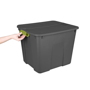 Sterilite 20 Gallon Stackable Plastic Storage Tote Bin with Lid, Gray (12 Pack) - TRAPSKI
