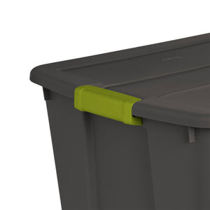 Sterilite 20 Gallon Stackable Plastic Storage Tote Bin with Lid, Gray (12 Pack) - TRAPSKI