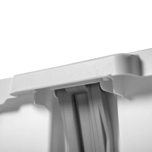 Sterilite 11.9 Gal Rectangle Step On Trash Kitchen Wastebasket, White (8 Pack)