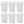 Sterilite 7.8 Gallon SwingTop Kitchen Wastebasket Trash Can, White (6 Pack)