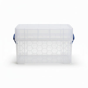 Really Useful Box 9 Liters Transparent Storage Container with Snap Lid, 4 Pack