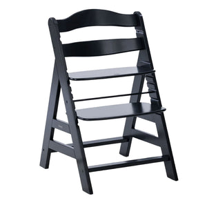 hauck Alpha+ Grow Along Seat, Adjustable Wooden Chair, Beechwood, Black Finish - TRAPSKI
