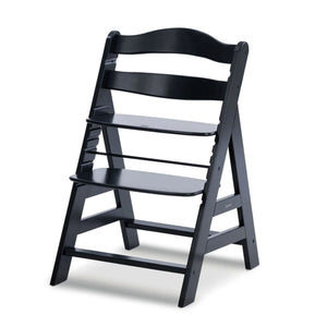 hauck Alpha+ Grow Along Seat, Adjustable Wooden Chair, Beechwood, Black Finish - TRAPSKI