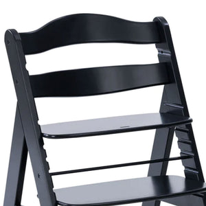 hauck Alpha+ Grow Along Seat, Adjustable Wooden Chair, Beechwood, Black Finish - TRAPSKI