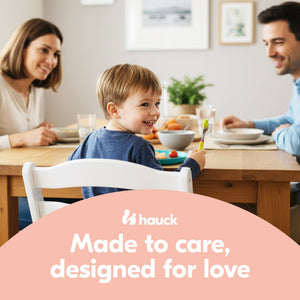 hauck Alpha+ Grow Along Seat, Adjustable Wooden Chair, Beechwood, Creme Finish - TRAPSKI
