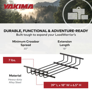 YAKIMA LoadWarrior 18" Extension for LoadWarrior Rooftop Cargo Basket, Black