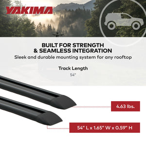 Yakima Tracks 54 in. Roof Rack System Compatible w/TrackTower & Skyline Towers