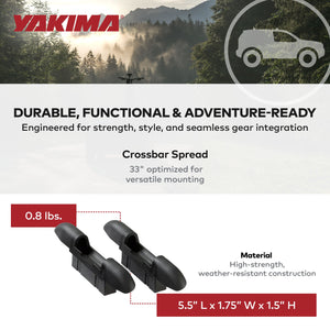 YAKIMA Landing Pad 8, Fixed Point Roof Mounts for 2002-2006 Honda CR-V, Set of 2
