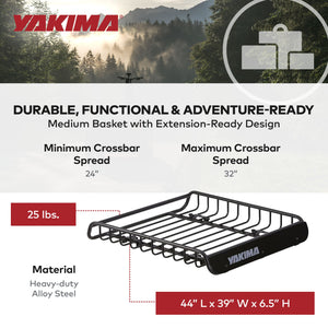 Yakima LoadWarrior Medium Sized Cargo Basket For All Yakima StreamLine Crossbars