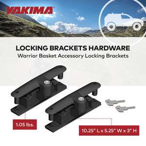 YAKIMA Locking Brackets for Securing Rooftop Cargo Warrior Baskets, Set of 2