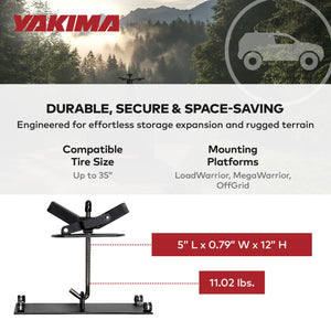 Yakima Quick Release Spare Tire Carrier for LoadWarrior, MegaWarrior, or OffGrid