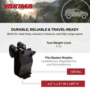 YAKIMA Axe or Shovel Bracket, Secures Single Axe or shovel To Warrior Basket