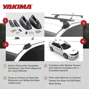 YAKIMA Landing Pad 11, Fixed Point Mounts for Select Sedan/Crossover SUV Models