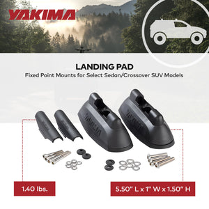YAKIMA Landing Pad 11, Fixed Point Mounts for Select Sedan/Crossover SUV Models