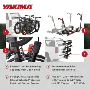 Yakima HoldUp+2 Hitch Bike Rack Extension, Extension ONLY (Rack Not Included)