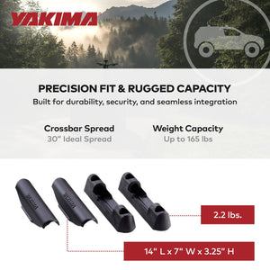 YAKIMA Landing Pad Fixed Point Tower Compatible w/10-14 Subaru Outback, Set of 4