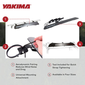 Yakima WindShield 34 Inch Roof Rack Wind Fairing, Compatible w/StreamLine Towers
