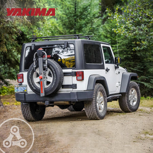 Yakima SpareRide Vehicle Rear Spare Tire Mounted 2 Bike Bicycle Rack, Gray/Black