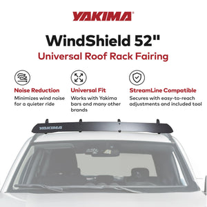Yakima WindShield 52 Inch Roof Rack Wind Fairing, Compatible w/StreamLine Towers
