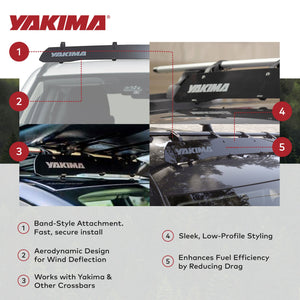 Yakima WindShield 52 Inch Roof Rack Wind Fairing, Compatible w/StreamLine Towers