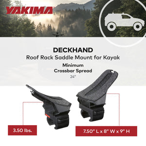 Yakima Premium DeckHand Vehicle Roof Rack Saddle Mount for Kayak or Small Boat