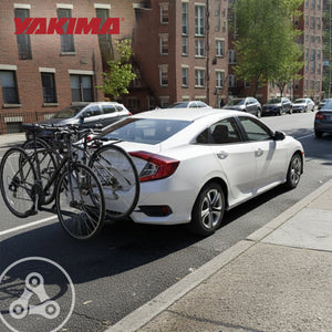 Yakima HangOut Car Trunk Compact Foldable 3 Bicycle Mount Rack Carrier, Black