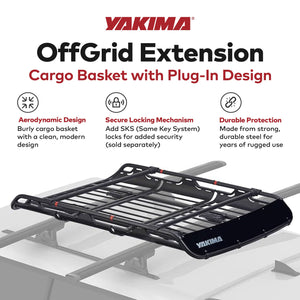 YAKIMA 18 Inch Extension for Medium OffGrid Cargo Basket with Plug-In Design