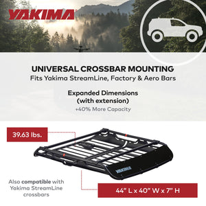 Yakima OffGrid Medium Cargo Basket Roof Rack, Compatible w/StreamLine Systems