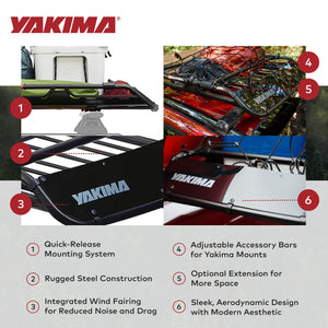 Yakima OffGrid Medium Cargo Basket Roof Rack, Compatible w/StreamLine Systems