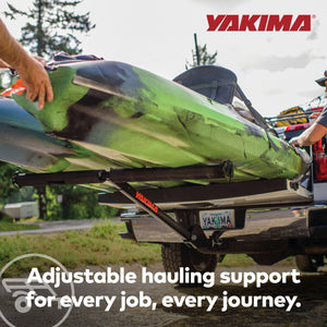 Yakima LongArm Aluminum Hitch Mounted Adjustable Truck Bed Extender Rack, Black