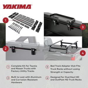 YAKIMA Bed Track Adapter Kit 1 for Toyota and Nissan Truck Bed Rack Systems