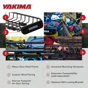 Yakima SkinnyWarrior Long & Narrow Cargo Basket for Yakima StreamLine Crossbars