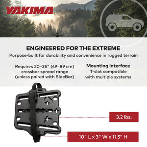 Yakima 35 Pound Load Capacity Recovery Track Mount for Yakima HD Bars or SideBar