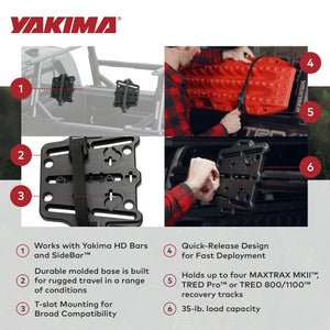 Yakima 35 Pound Load Capacity Recovery Track Mount for Yakima HD Bars or SideBar