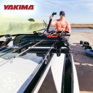 YAKIMA ReelDeal Padded Rooftop Rack Fishing Rod, Ski, and Snowboard Mount, Black
