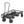 Yakima EXO WarriorWheels Sturdy Heavy Duty Aluminum Cargo Basket Cart Kit, Black