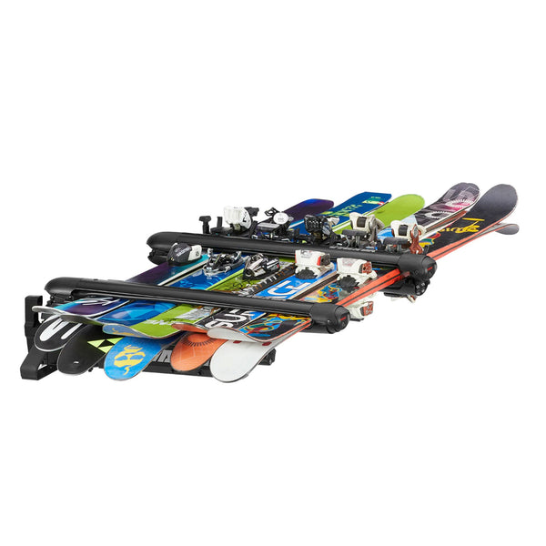 Yakima EXO SnowBank 5 Ski or 4 Snowboard Universal Mount Travel Roof Rack, Black