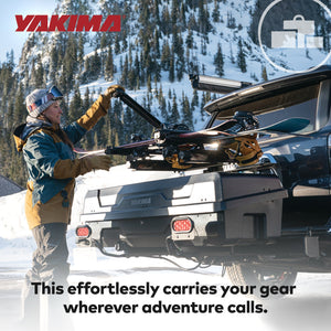 Yakima EXO SnowBank 5 Ski or 4 Snowboard Universal Mount Travel Roof Rack, Black