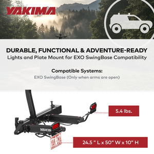 YAKIMA 5.4 Pound EXO LitKit with Tail Lights Accessory for EXO Hitch Rack System