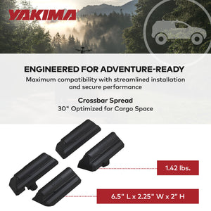 YAKIMA Landing Pad 27 Fixed Point Tower Installation for Flush Rail Rooftops