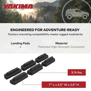 YAKIMA Landing Pad 30 Fixed Point Tower Compatible w/2010+ Lexus GX, Set of 6