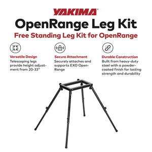 Yakima EXO OpenRange Steel Leg Kit Free Standing 20-30" Adjustable Support Stand