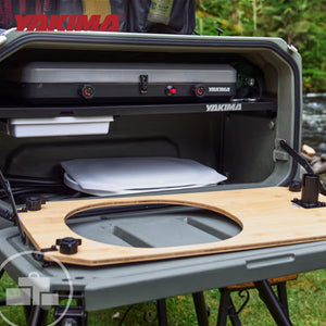 Yakima EXO OpenRange 13 x 27 Inch Wooden Side Table and Nesting Cutting Board