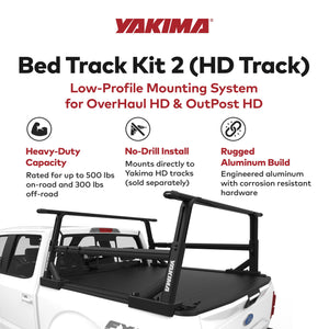 YAKIMA Truck Bed Track HD Kit for OverHaul HD and OutPost HD (Set of 2), Black